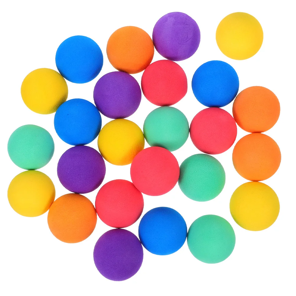 25 palline morbide in Eva rimbalzo per bambini, palline vibranti e spugne per il tempo di gioco, leggere e facili da riporre per giochi in piscina per box in età prescolare, sfusi