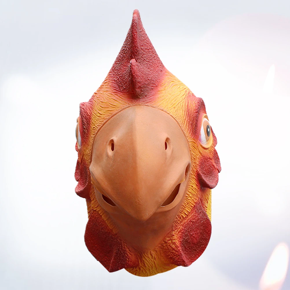 قناع على شكل ديك للهالوين من اللاتكس غطاء وجه كامل لحفلات الكرنفال التنكرية للجنسين #4