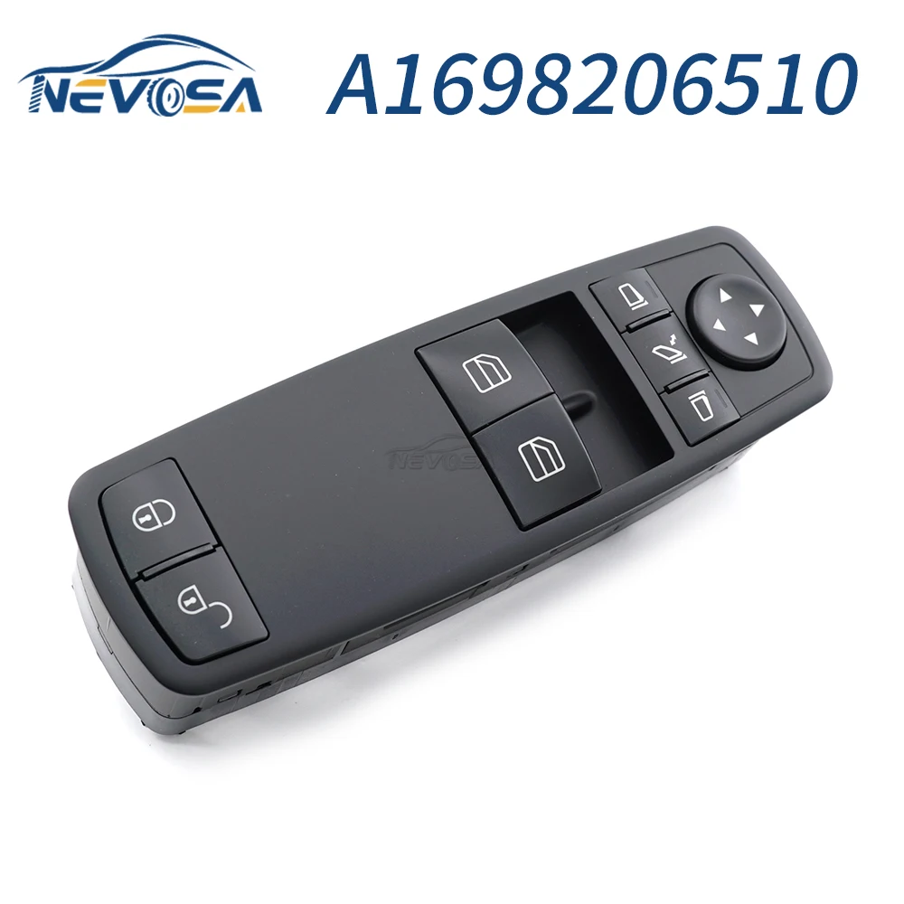 NEVOSA A1698206510 For Mercedes-Benz Class A B W169 W245 A160 A180 B200 2004-2012 Car Window Control Switch Door Lifter Panel