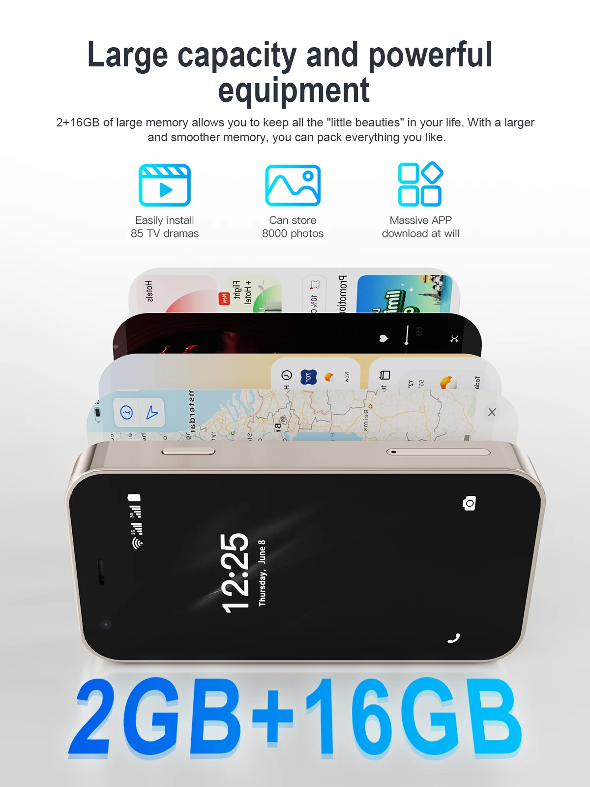 SERVO 15SE Super Mini Smartphone3G WCDMA Dual SIM Android System 2GB+16GB Play Store Wifi 3.0" Small Pocket Cheap Smart Phones