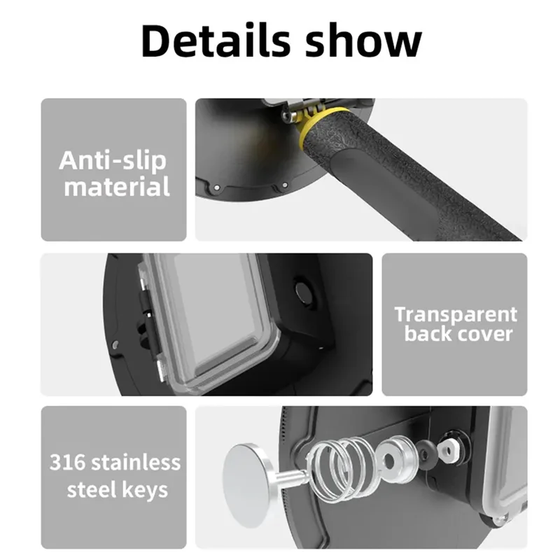 【Последнее место!】6-дюймовый купольный порт, 30-метровый водонепроницаемый чехол для Gopro Hero 9, 10, 11, 12, 13, аксессуары для триггерного купола