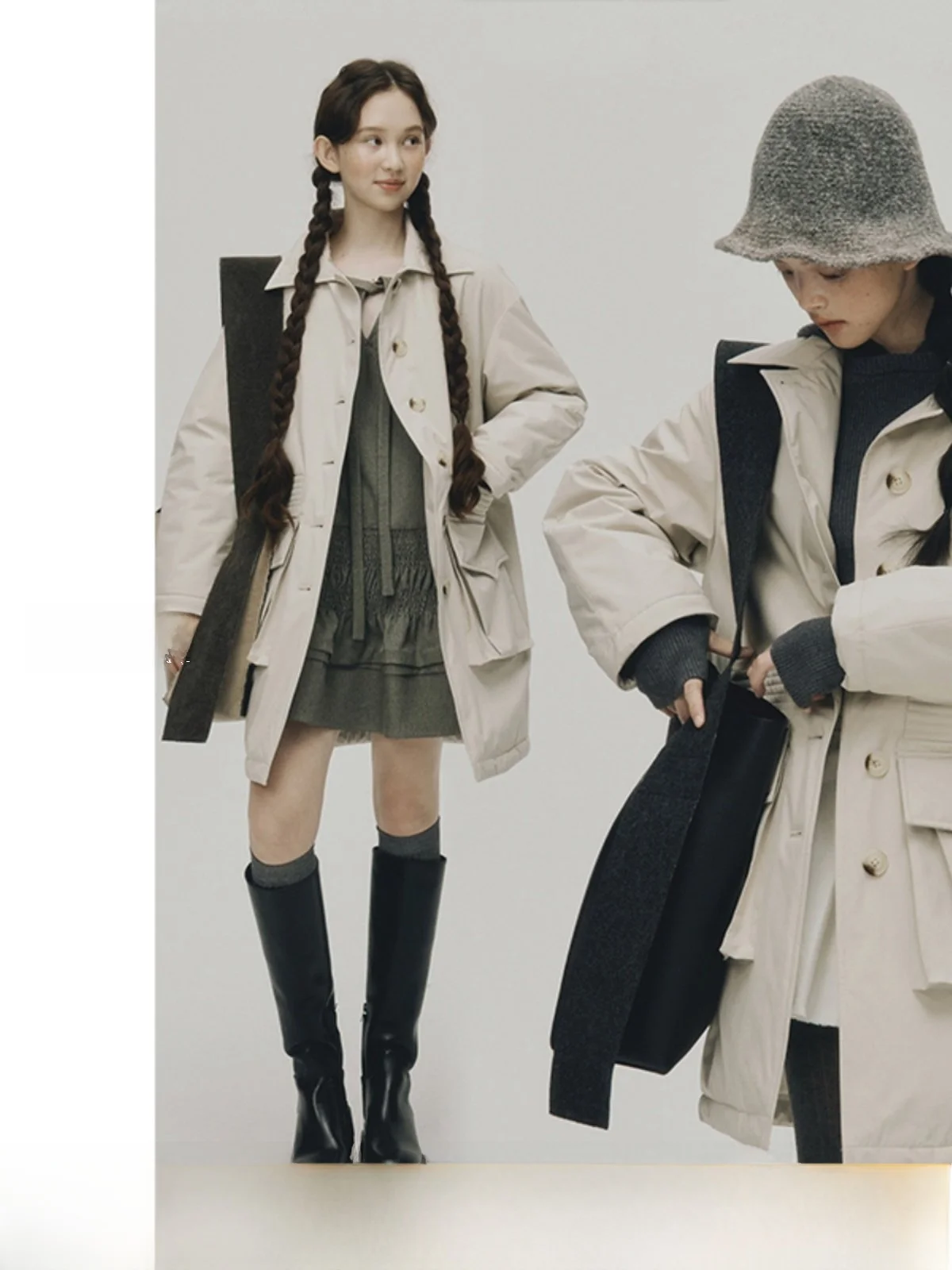 

Женское шерстяное пальто Fussed Urban Collection: уютное, в университетском стиле, свободного кроя, с длинными рукавами, средней длины, на одной пуговице, однотонное