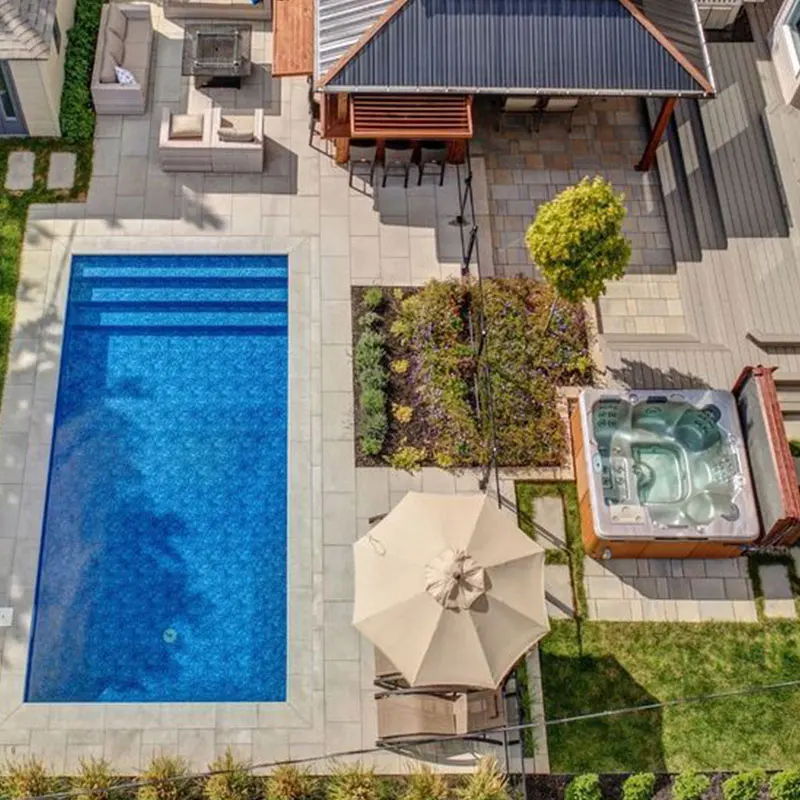 High Quality Large Small Custom Size Fiberglass Piscina Inground Swim Pools Swimming Outdoor 6ft Deep for Adults