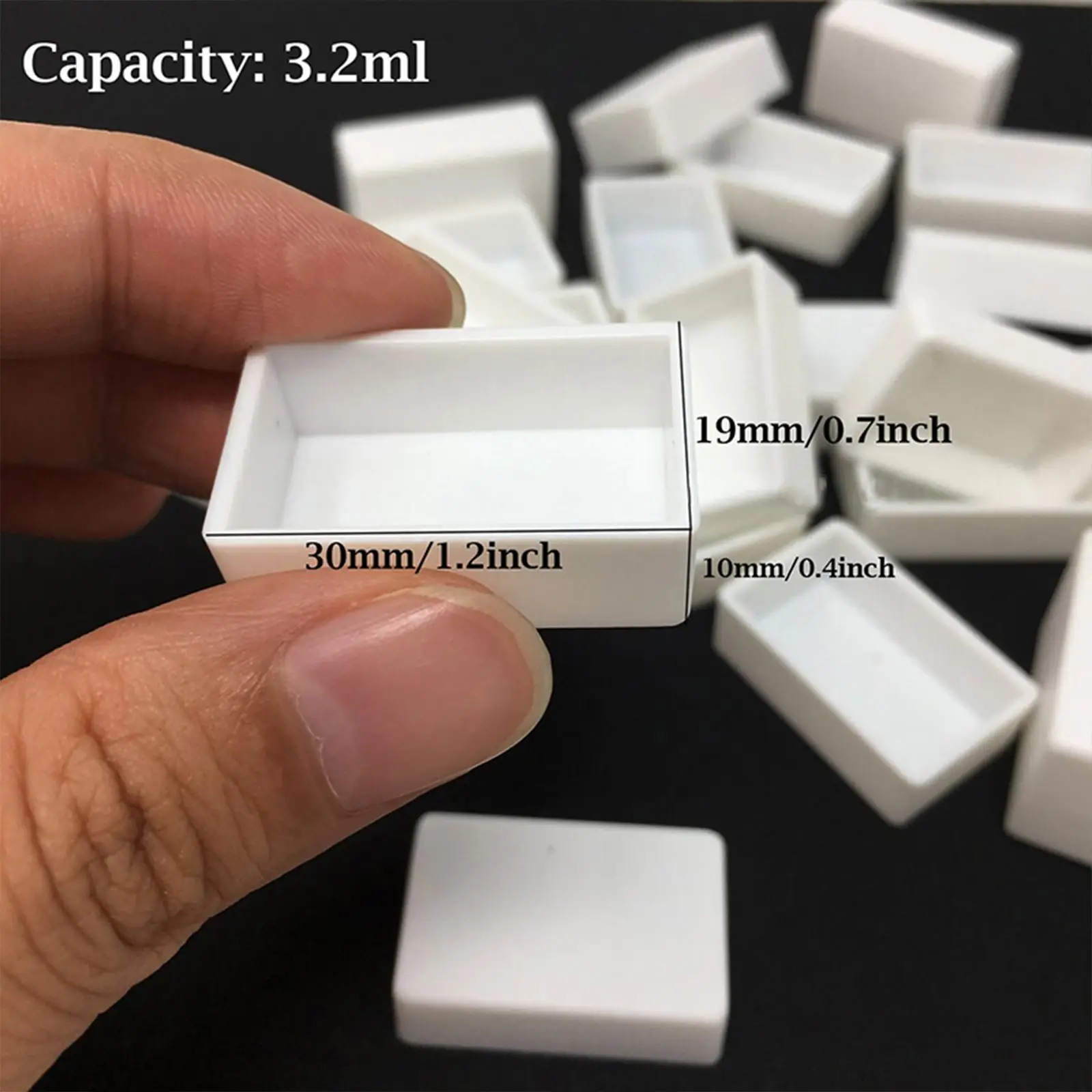 30Pcs Empty Artist Paint Watercolor Full Pans Containers Portable Water Color Pallet Pans Boxes for Adults Art Drawing Kids