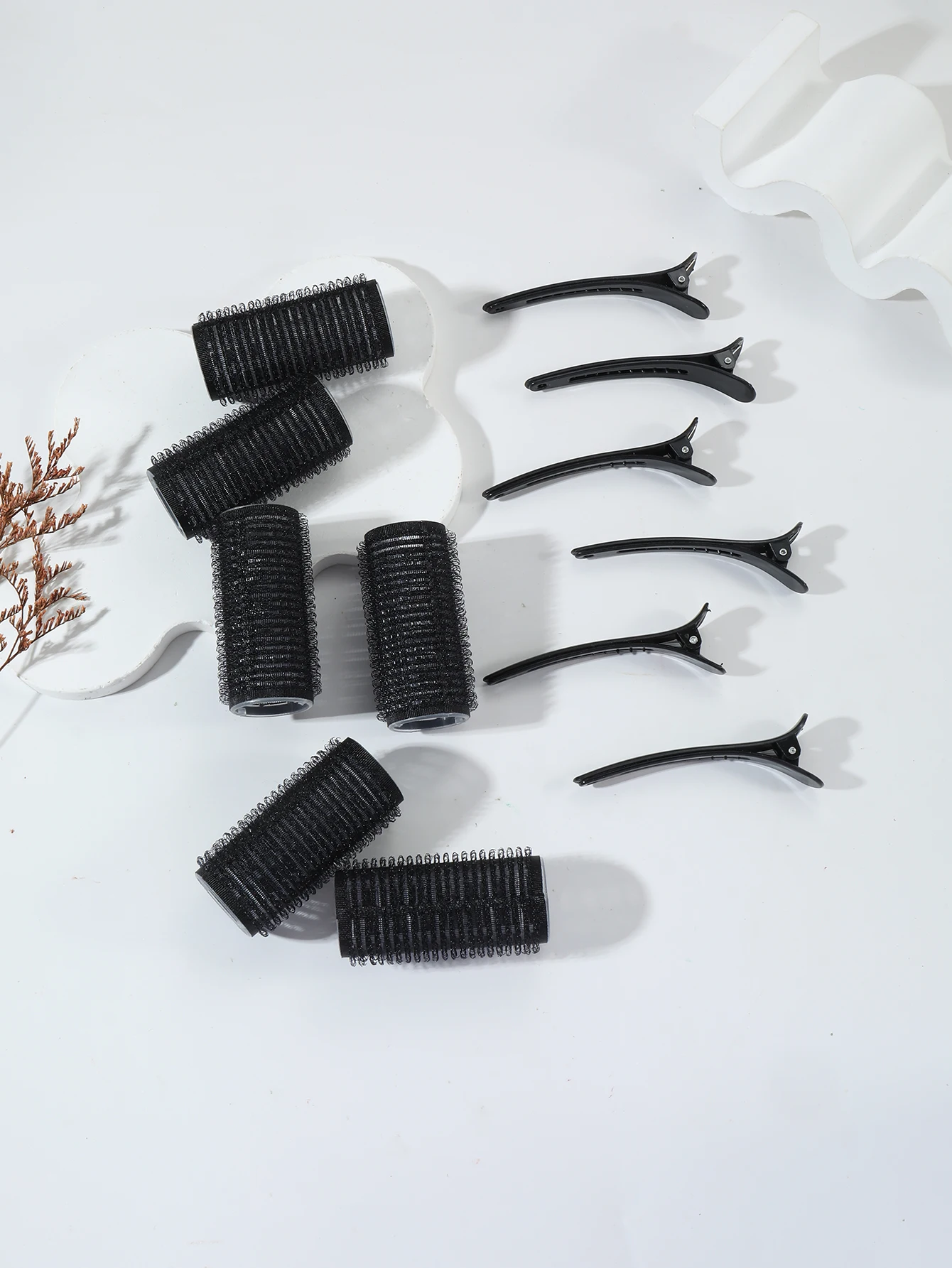 12-teiliges Lockenwickler-Set mit 6 Lockenwicklern ohne Hitze und 6 Clips, in mehreren Größen erhältlich. Speziell für Echthaarperücken – Detail 9