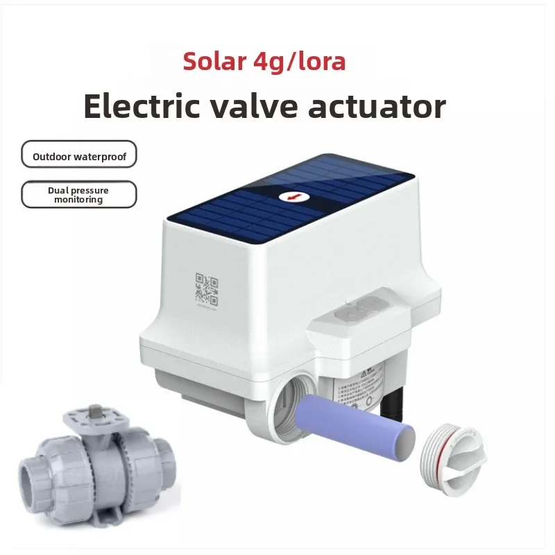 Solar electric valve actuator Intelligent irrigation ball valve Butterfly valve Remote control