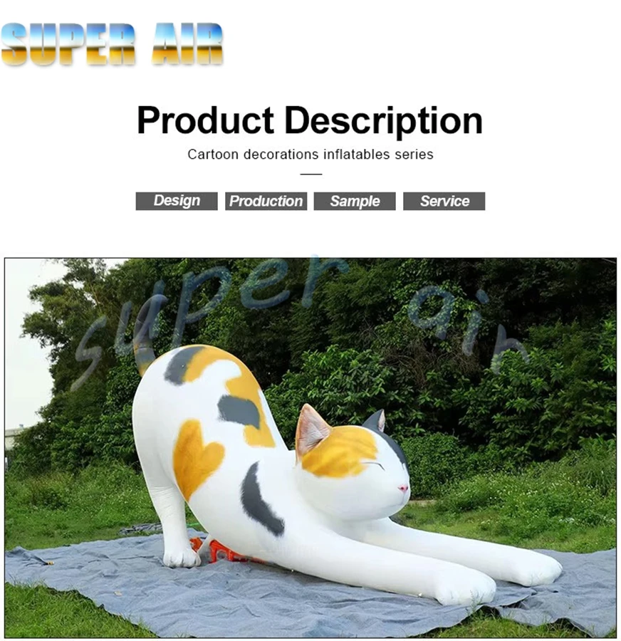 Maneki-neko gonflable de mascotte gonflable de décoration d'entreprise populaire pour la décoration publicitaire