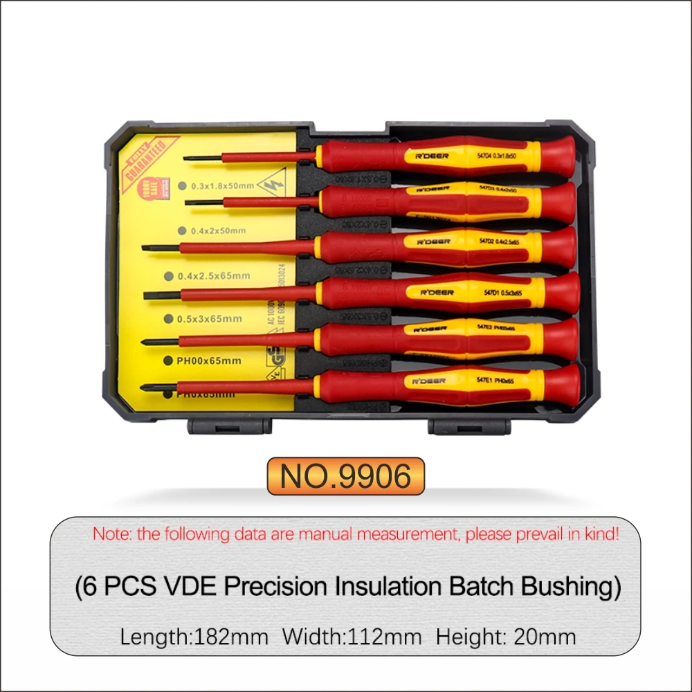1000V Insulated Screwdriver Set Professional Electrical Kit S2 Steel Magnetic Phillips Slotted Pozidriv Torx Bits Voltage Tester