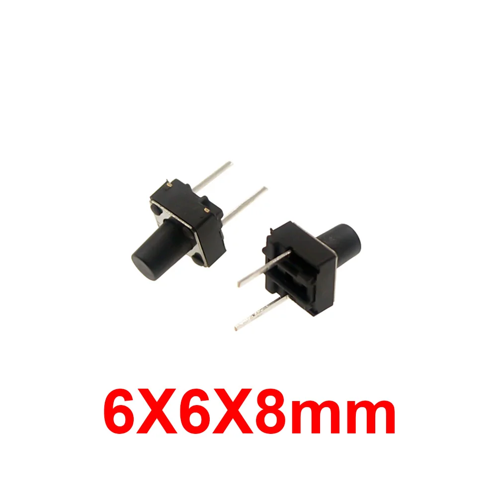 20/50/100Pcs Micro Tactile Switch Momentary Tact DIP Switch 2Pin 6 x 6mm Micro Touch Push Button Switch High 5mm 6mm 7mm 8mm 9mm