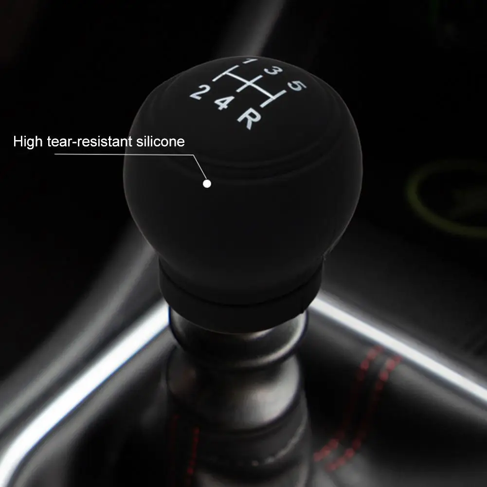 

Car Gear Knobs Universal Silicone Round Car Gear Shift Hifter Accessories Car Interior Knob Cover Protective Handle Rod Cov V2F9