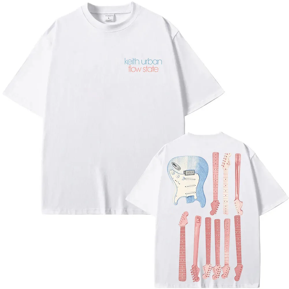 Keith Urban 2026 New Album Flow State Tour T-shirt Graphic Print Cotton Tees Vintage Women Men Casual Round Neck Tops Summer