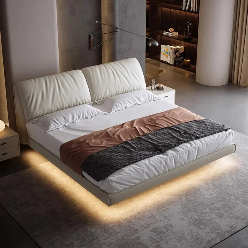 Small Family Organizer Bed Fashionable French Full Body Relax Bed Light Luxury High Quality Cama De Casal Living Room Furniture