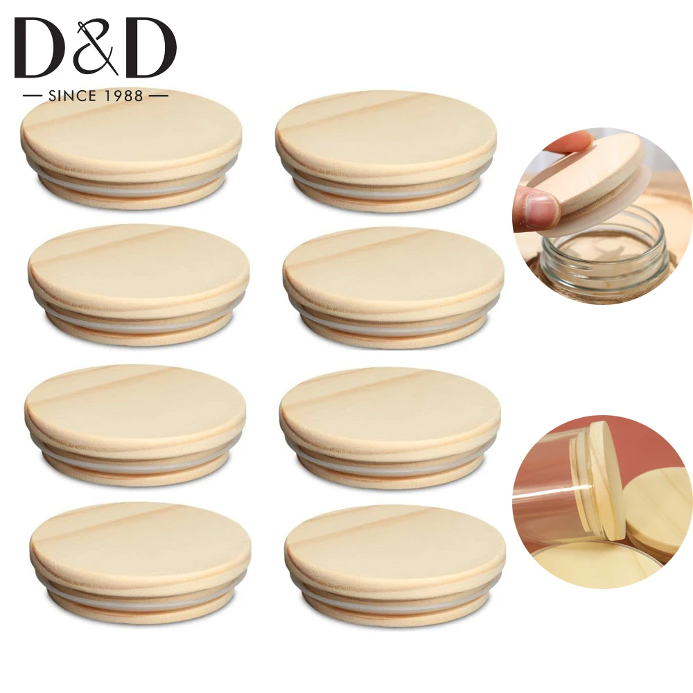 52-130MM Wood Bottle Sealing Caps Wide Mouth Reusable Bottle Sealing Caps Kitchen Organization Canning Storage Various Sizes