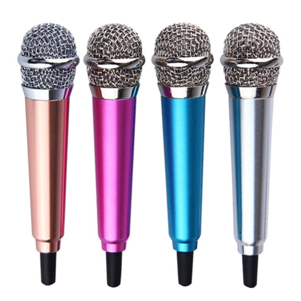 

Mini Portable Stereo Studio Mic KTV Karaoke Wired Handheld Microphone for Phone Laptop PC Desktop 3.5mm Dual Channels Dropship