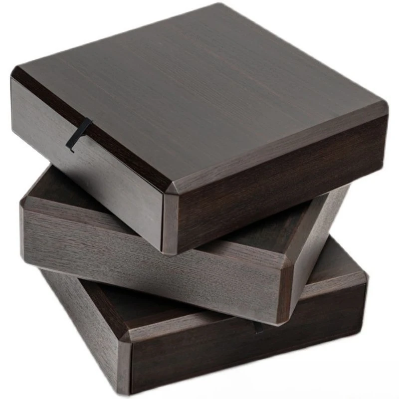 

Modern rotating bedside table, bedroom creative bedside table, light luxury designer wood grain Italian minimalist locker