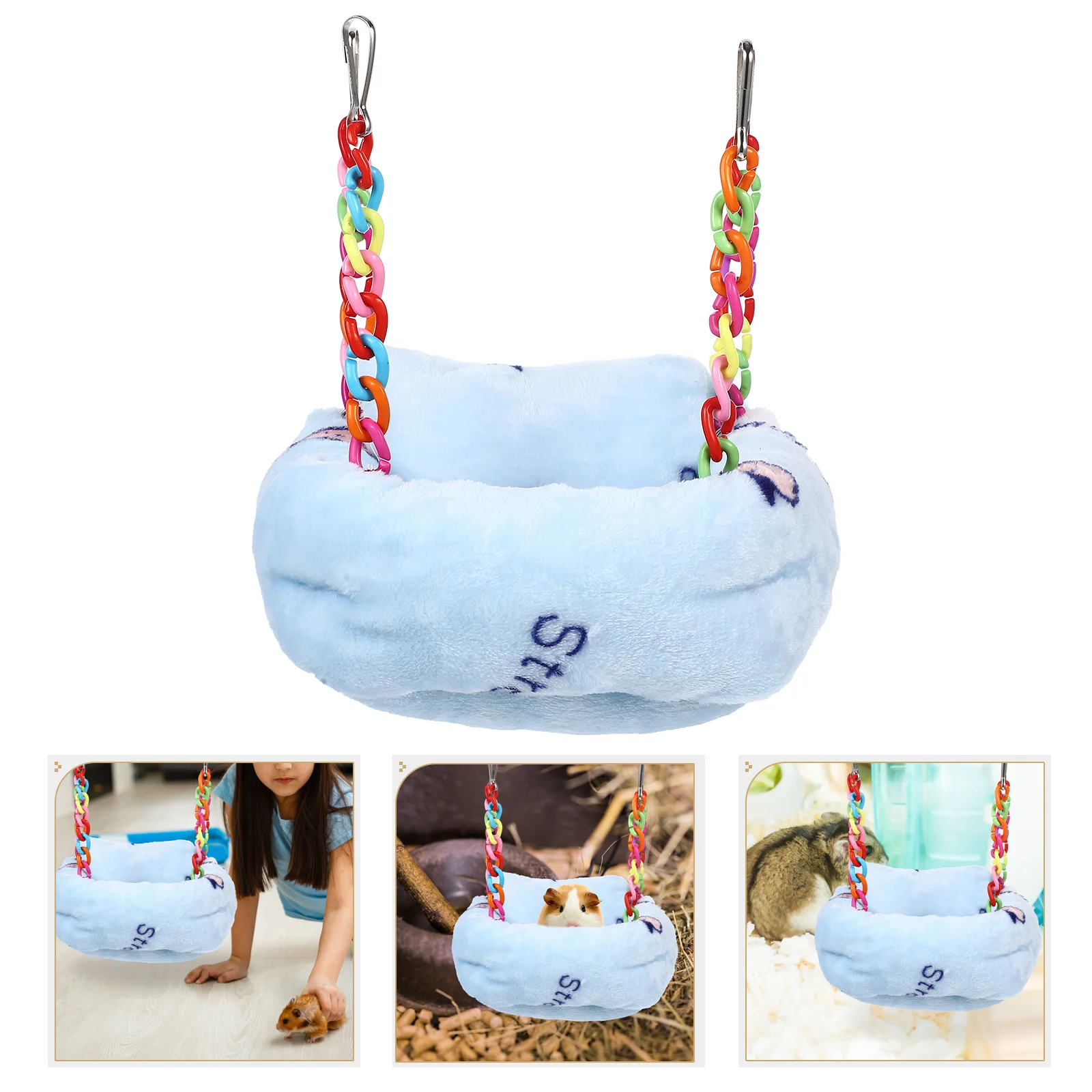 

Comfortable Cage Hammock Nest for Small Pets Guinea Strawberry S Warm Hamster Bed Hanging Chinchilla Hideout Delicate