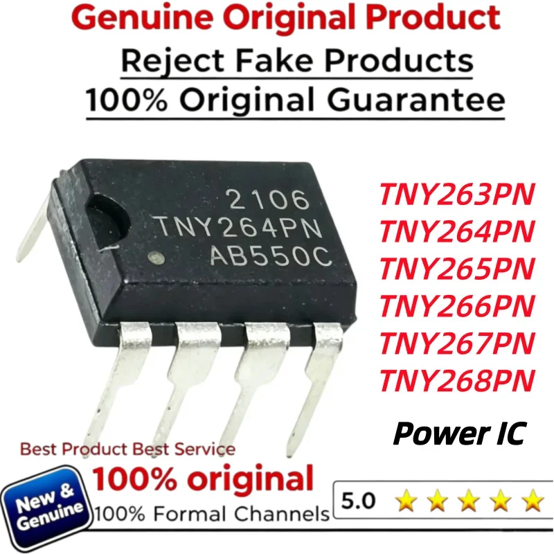 10pcs 100% New Imported Original TNY266PN TNY267PN TNY268PN TNY263PN TNY264PN TNY265PN  Power IC  DIP-7