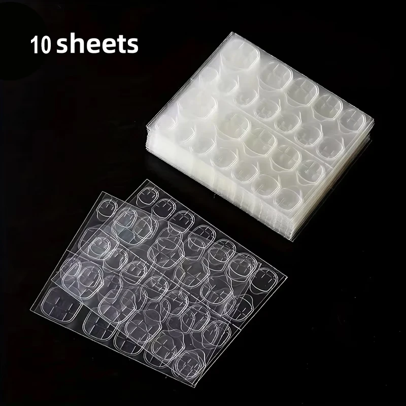 

120/240Pcs Double-Sided Jelly Glue Press-On Nails High Viscosity Transparent Waterproof & Durable Matte Finish Fake Nails Glue