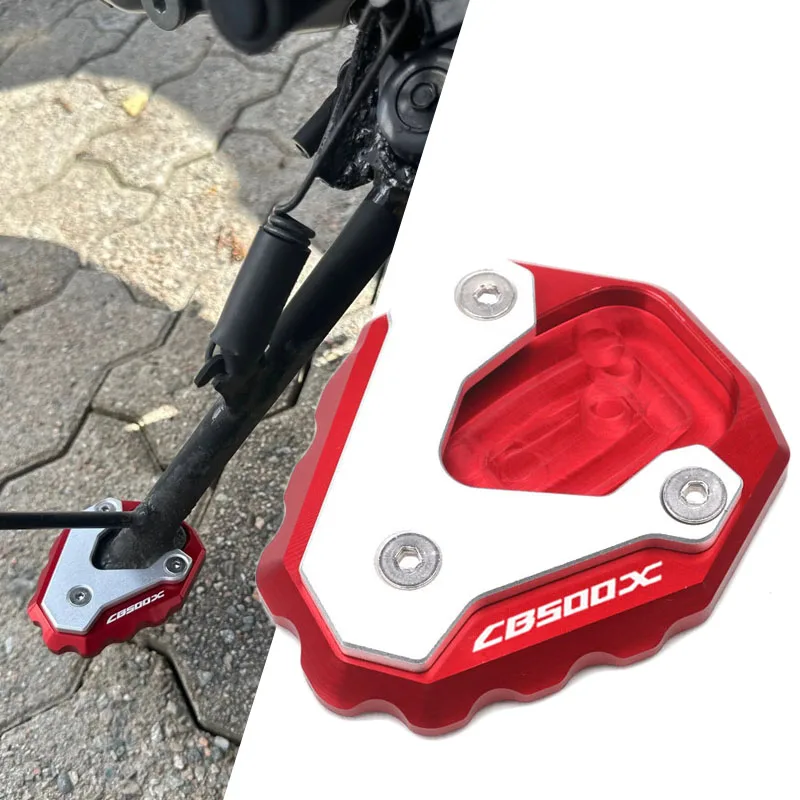 Motorrad CNC Ständer Fuß Seite Stehen Verlängerung Pad Unterstützung Platte Vergrößern Stehen Für CB500X CB500X CB500X 2019-2023