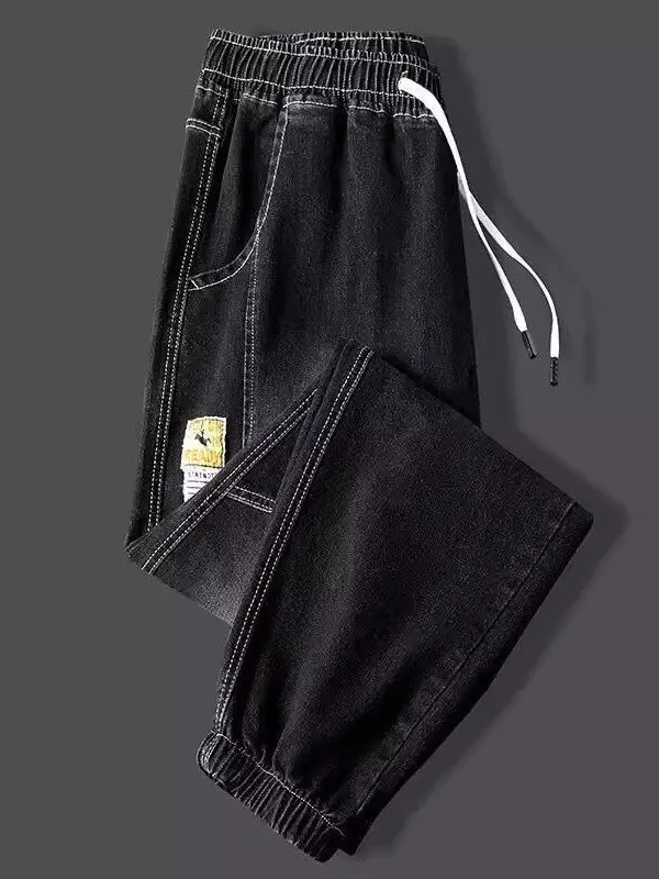 Men's Workwear Canvas Pants Anti-Dirty Wear Resistant Low Waist Drawstring Casual Style Summer Season Youthful Energy