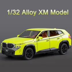 Scale 1/32 XM Model Car Toy Alloy Diecast Vehicle 6 Door Opened Rubber Tires Sound Light Pull Back Toys Birthday Present for Kid