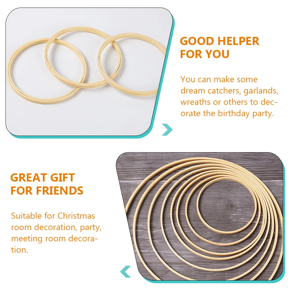 

Bamboo Circle Decoration Materials Dream Catcher Circles Macrame Wall DIY Dreamcatcher Decorations Rings