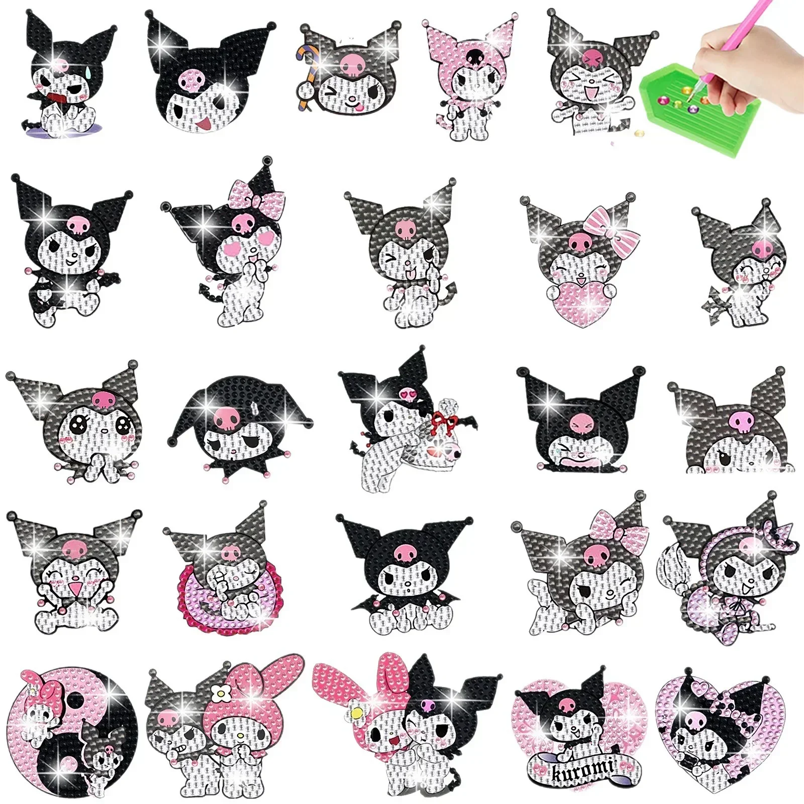 

Kulomi 5D diamond stickers children's handmade DIY painting stickers kit cartoon pattern diamond painting