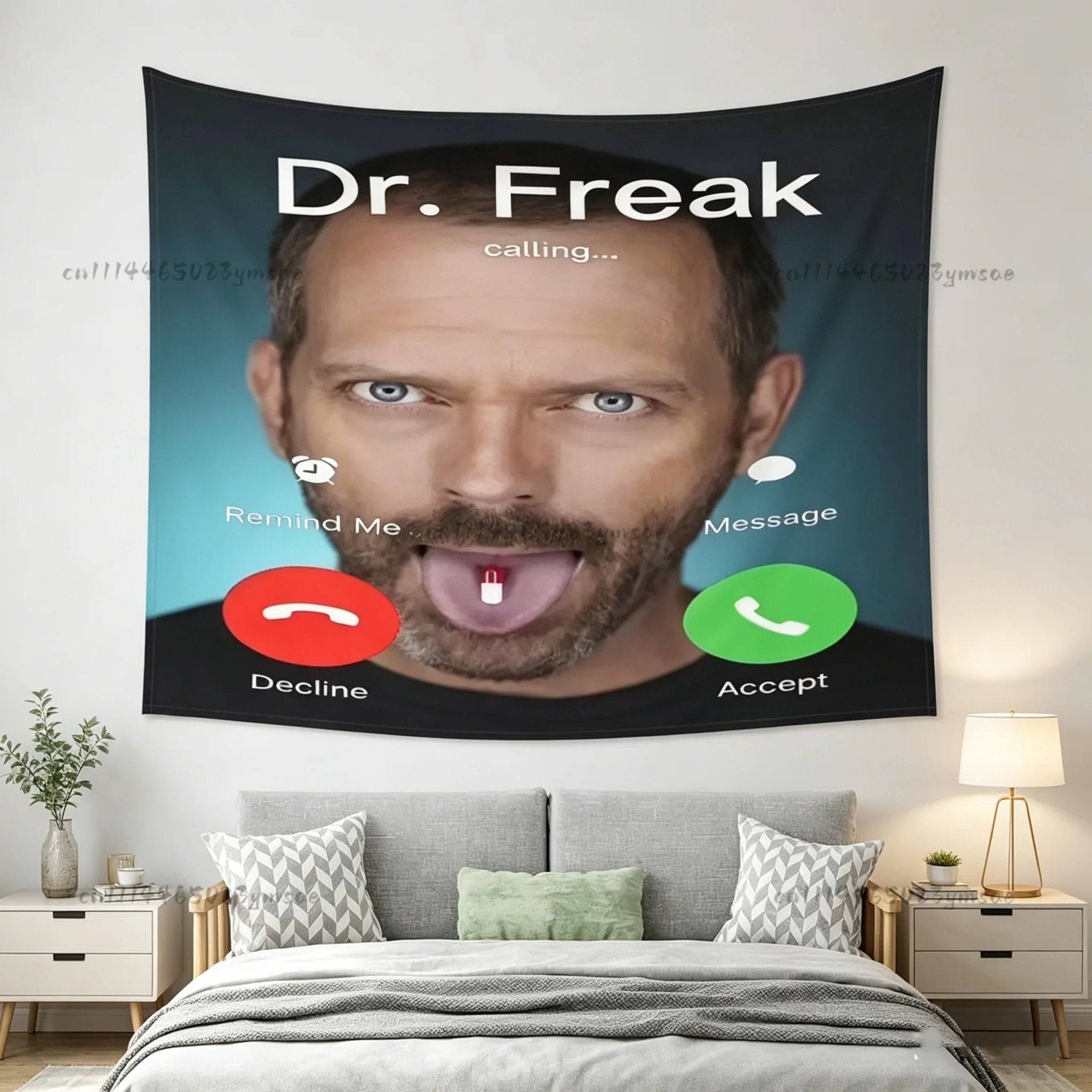 Funny Meme Tapestry Dr. Freak House M.D. Tapestry Medical Drama Theme Wall Art Decor Fans Home Decor Gift Popular Flags Banner