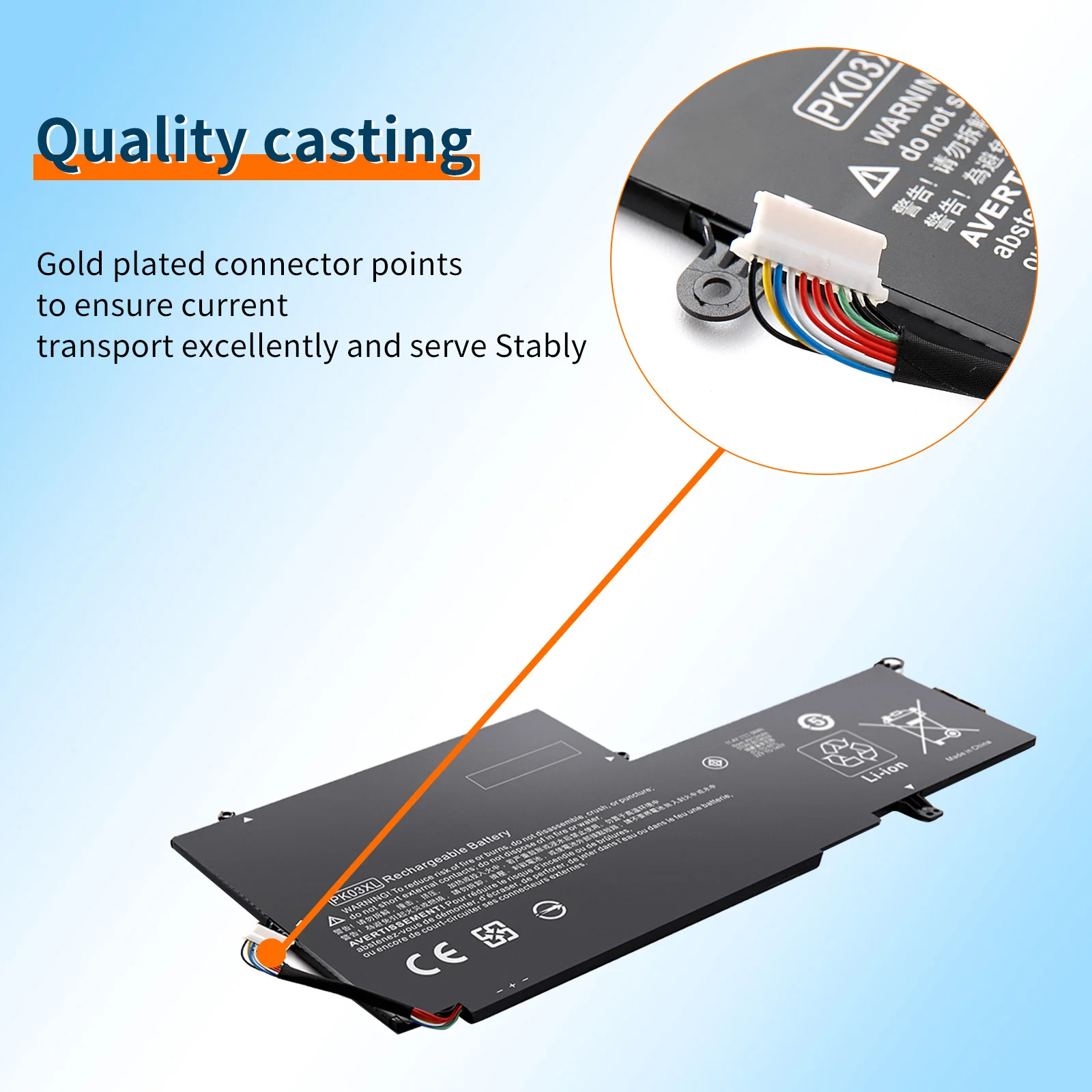 BVBH Batterie D'ordinateur Portable PK03XL 11.4V 56Wh Pour Pro X360 G1 NipSpectre 13 TPN-Q157 HSTNN-DB6S 788237-2C1 788237-2C2 6789116-005