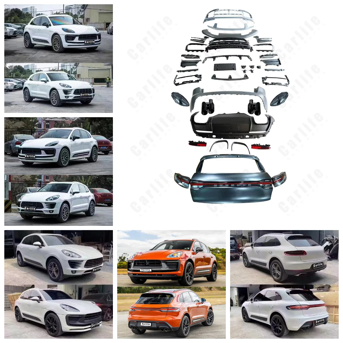 Nuevo Diseño de Parachoques y Kit de Carrocería para Porsche Macan 95B.1 2014-2018, Conversión a 95B.3 2025 Facelift.