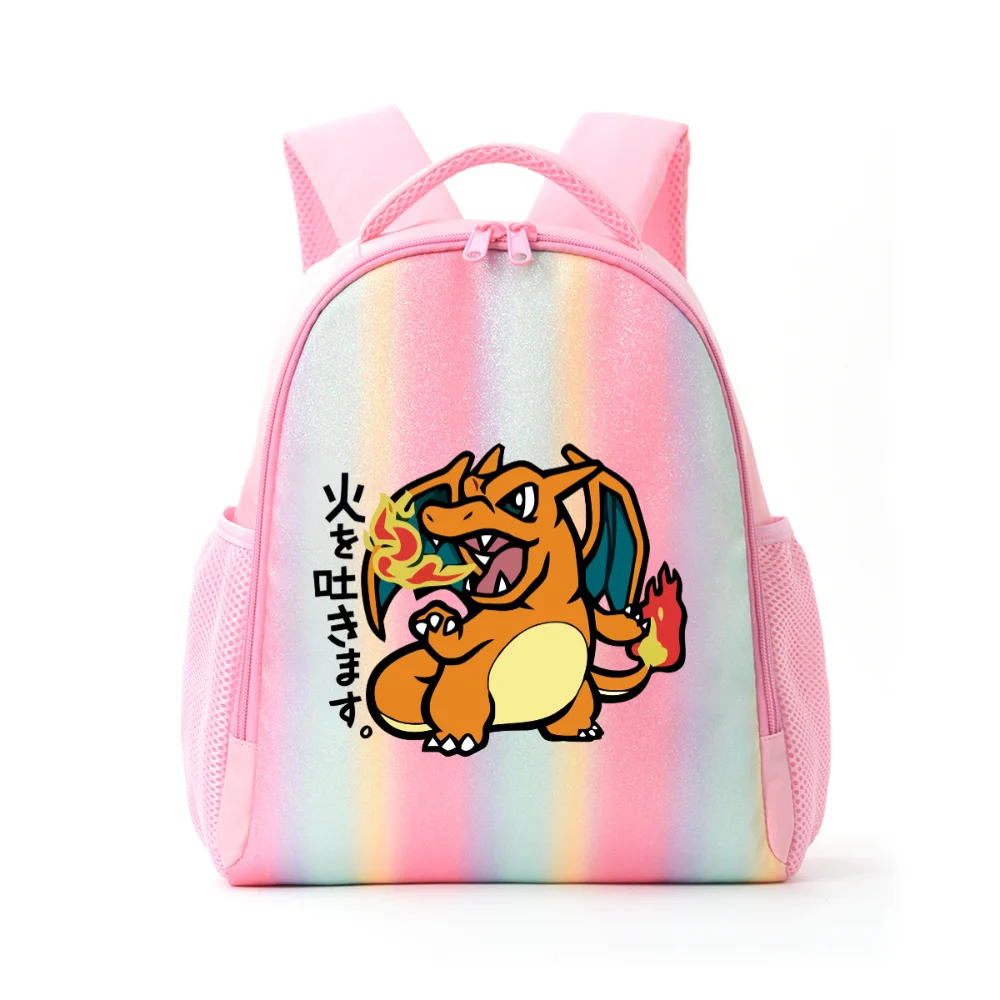

Backpack Schoolbag Gifts Bag Rainbow Backpack for Gengar Charizard Shoulders Bag Large Capacity Adjustable Strap