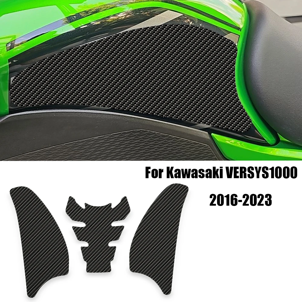 For Kawasaki Versys 1000 2015-2023 Versys1000 Non-slip Side Fuel Tank Stickers Waterproof Pad Motorcycle Accessores