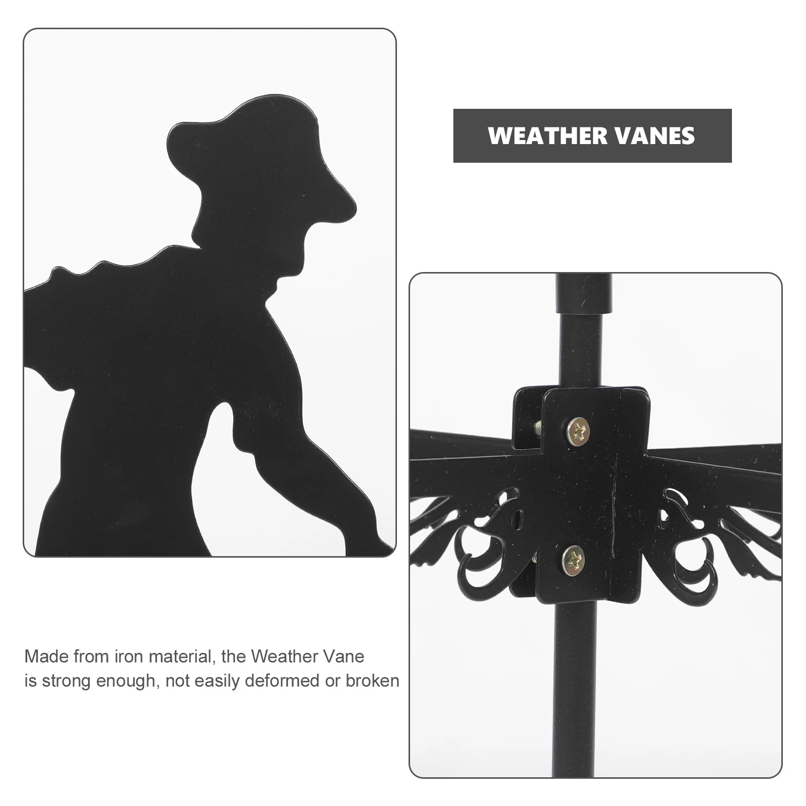 

Weather Vane Roof Mount Iron Weather Vane Decoration Wind Direction Indicator Halloween Garden Yard Outdoor Decor