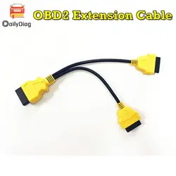 OBD2 Adapter Male to Dual Female Y Cable OBDII 1-2 Splitter Extension Cable Car Diagnostic Tool OBD 2 Connector