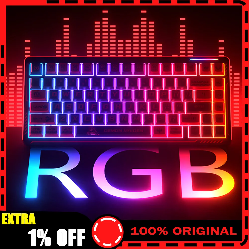 

LINGBAO K75 Mechanical Keyboard Tri Mode Wireless Keyboard 10000mAh FR4 Gasket Hot Swap RGB Gaming Keyboard PC Accessories​