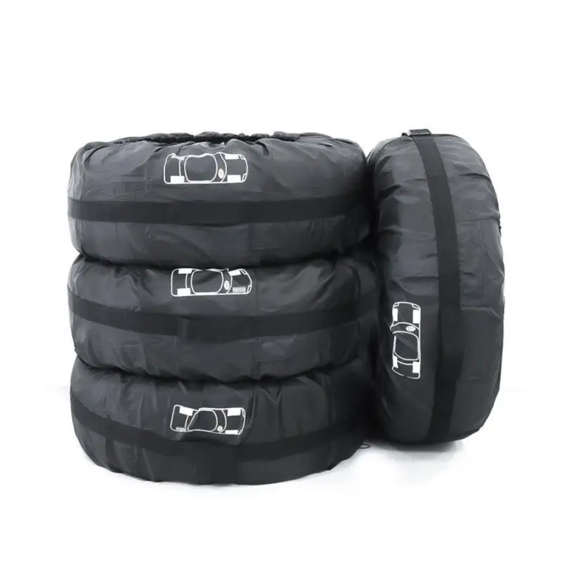 

4PCS Universal Car Spare Tire Covers Case Auto Wheel Tires Storage Bags 210D Oxford Cloth Dust-proof Protector Car Styling