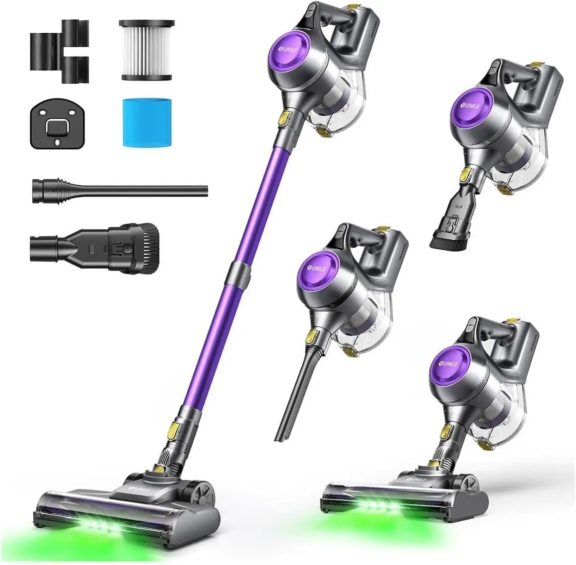 

Беспроводной вертикальный пылесос 40 кПа, 45 минут работы, контейнер для пыли 1,6 л, защита от наматывания волос для твердых полов, ковров, шерсти животных