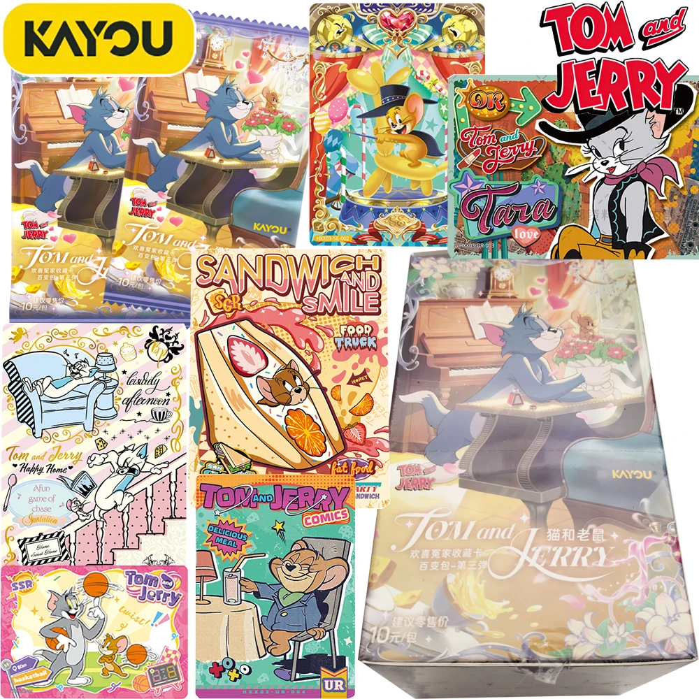 New Official Kayou Popular Funny Animation Tom and Jerry Collection Cards Unique Design Characters Craftsmanship Card Kids Gifts