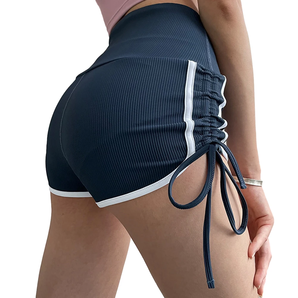 Mulheres verão shorts casuais lado split apertado-encaixe sexy cordão calças quentes de secagem rápida respirável esportes yoga calças curtas