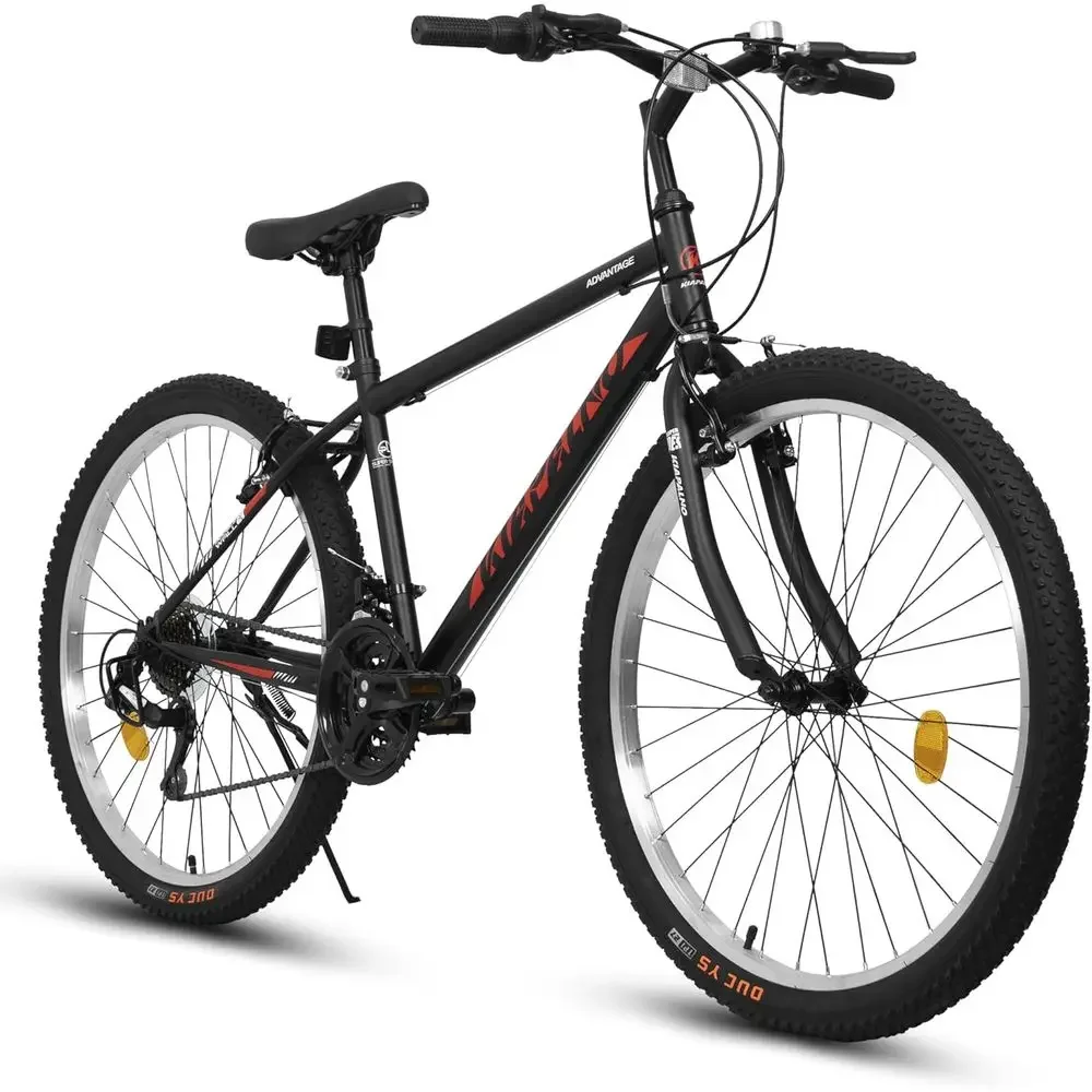

26 Mountain Bike, 21-Speed V-Brake, Carbon Steel Frame, Suitable for Men and Women, Ideal for Trails, Beach, and City Commuting