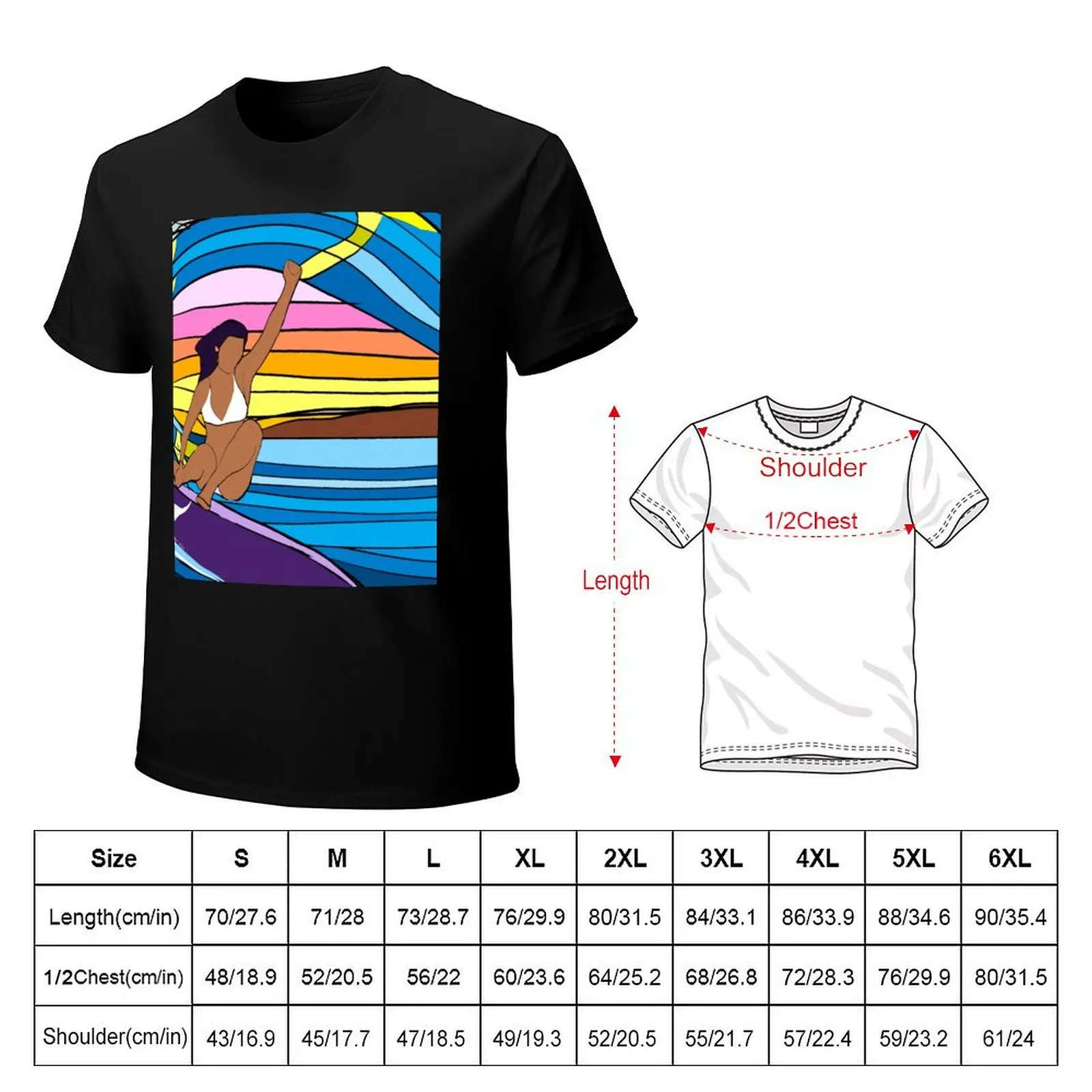 Waimea Roller Coaster Ride T-Shirt Plus Size Summer Short Sleeve T-Shirt