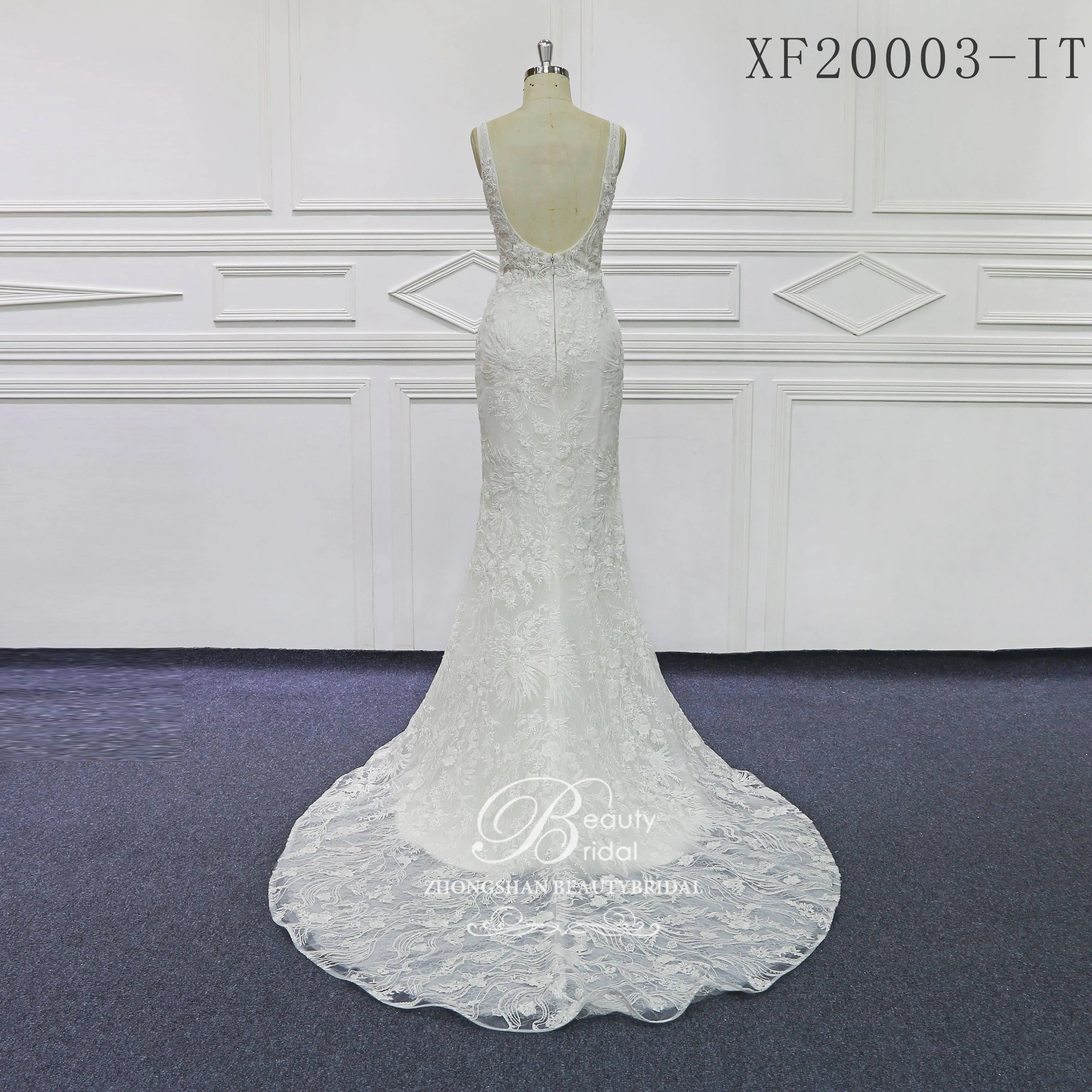 2023weddingdress sereia laço feito sob encomenda tribunal trem squarecollar clássico womandress nupcial árabe romântico xf20003 beautyfull