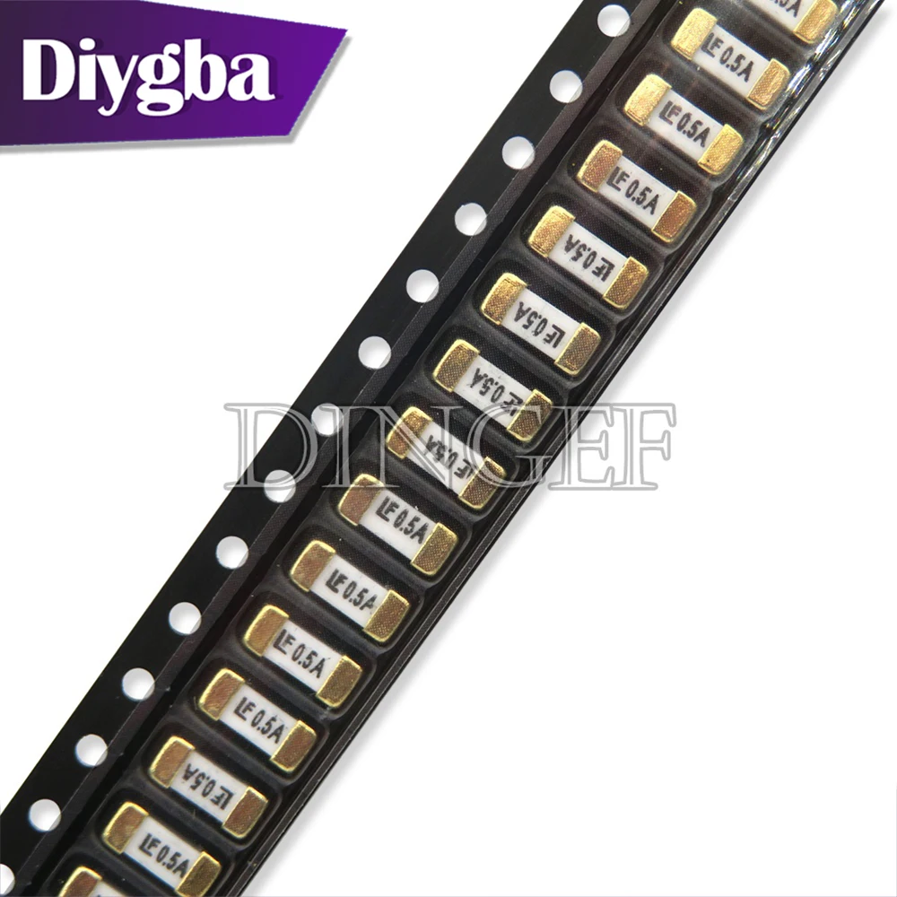 10PCS Gold 1808 125V 250V AC SMD Fast blow Fuse 0.5A 500mA 1A 2A 3A 4A 5A 6.3A 8A 10A 12A 15A 500MA 750MA 2410 Ultra-rapid