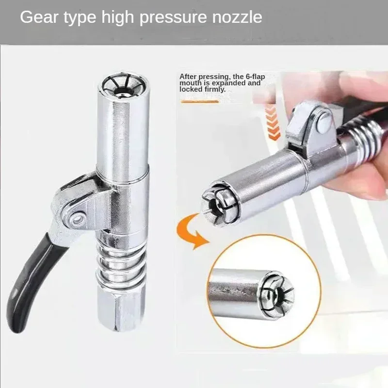 

Grease Coupler Heavy-Duty Quick Release Grease Coupler NPTI/8 10000 PSI Two Press Easy To Push Accessories