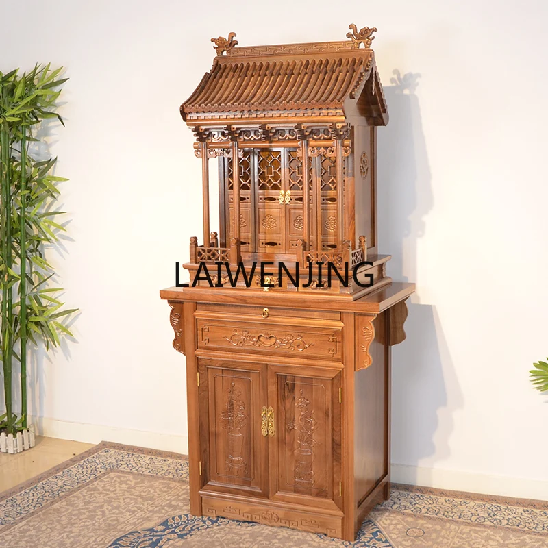 

LYN solid wood shrine table for household Buddhist hall incense case Chinese economical God of Wealth Guanyin table