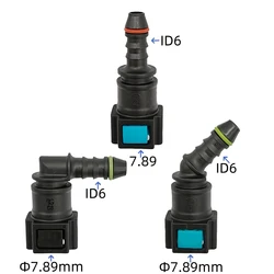 original 7.89mm ID6  auto Fuel line quick connector 180degree 5/16  female fuel pipe fitting quick joint 2pcs a lot