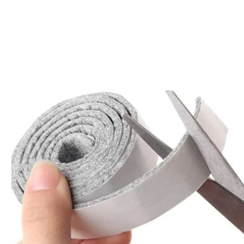 Self Adhesive Felt Tape Polyester Felt Strip Roll Hard Protector Black Furniture Felt Strips DIY Shape Sliding Pad Tape