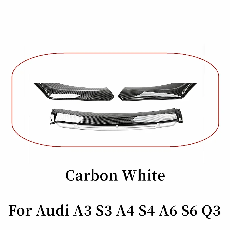 Voor Audi A3 A4 A6 Q3 S3 S4 S6 B6 B7 B8 B8.5 Accessoires Voorbumper Lip Kin spoiler Splitter Diffuser Body Kit Universele Auto