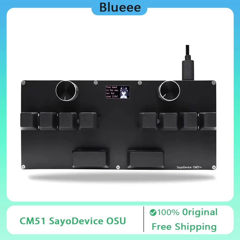 CM51 SayoDevice OSU Magnetic Switches Keyboard With Knob Screen DJ MAX Rapid Trigger Copy Paste Shotcut OUTEMU/Gateron Switch