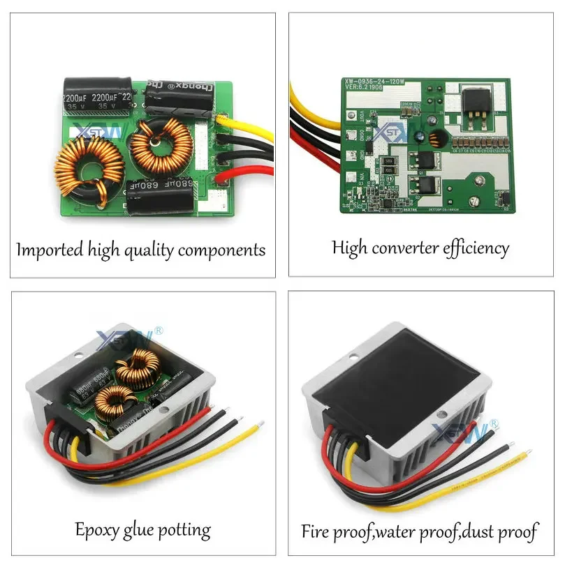 YPAY 9-36V to 12V DC Voltage Converter Boost Buck Regulator 1-30A Power Inverter Adapter for LED Lights CE Certified